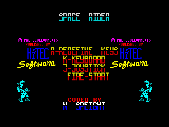 Jet Pac title screen for ZX Spectrum